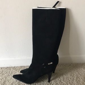 Calvin Klein suede heeled boots NEVERWORN size10